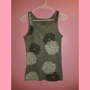 Floral Grey Tank Top